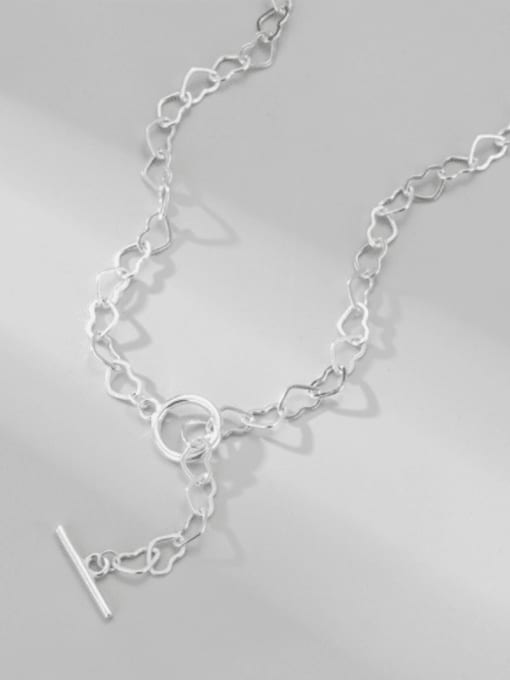 ARTTI 925 Sterling Silver  Hollow Heart  Chain Minimalist Necklace 1