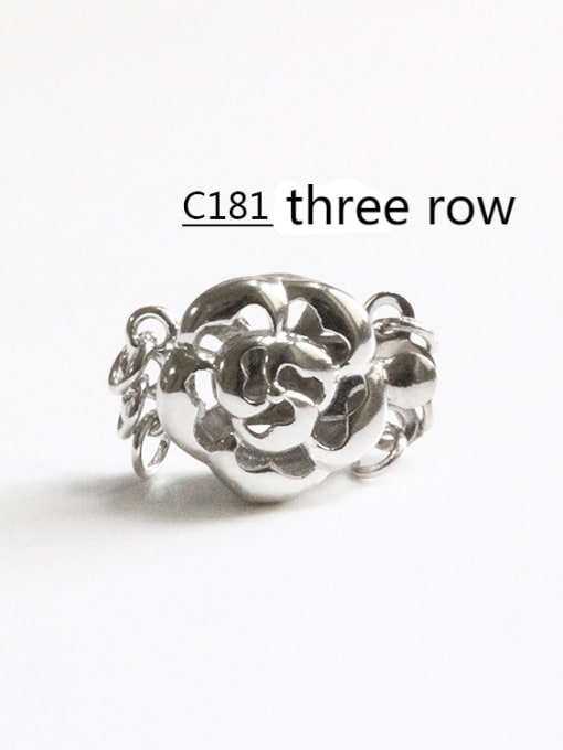 CYS 925 Sterling Silver Flower Box Clasp 1