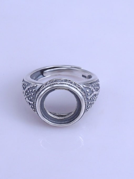 Supply 925 Sterling Silver Round Ring Setting Stone size: 12*12mm 0