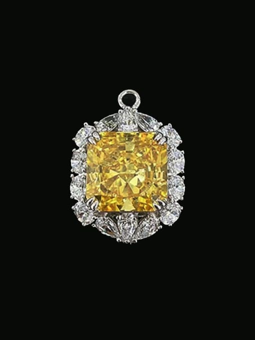 Goose yellow Pendant 925 Sterling Silver High Carbon Diamond Yellow Geometric Luxury Necklace