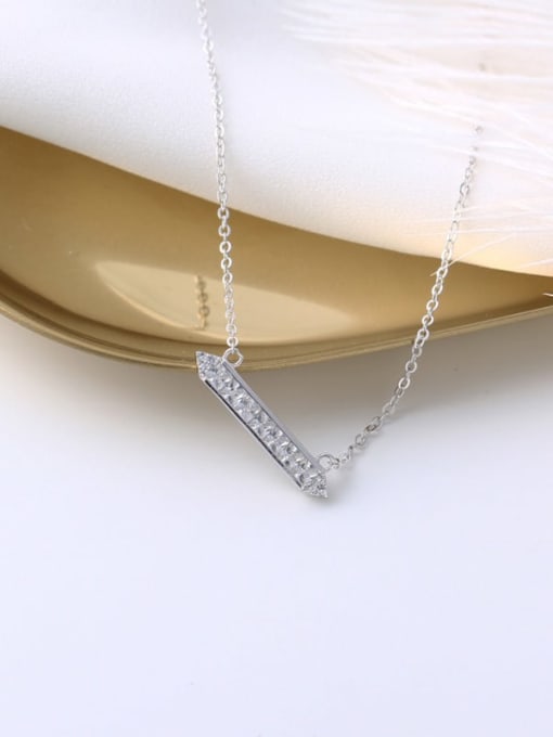 ACEE 925 Sterling Silver Cubic Zirconia Geometric Minimalist Necklace 1
