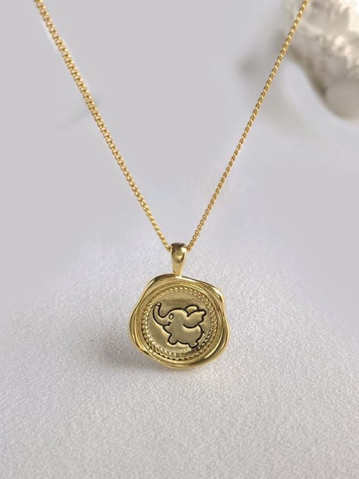 YA0003 18K gold 925 Sterling Silver Geometric Minimalist Necklace