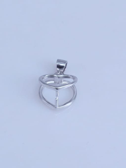Supply 925 Sterling Silver Heart Pendant Setting Stone diameter: 5mm