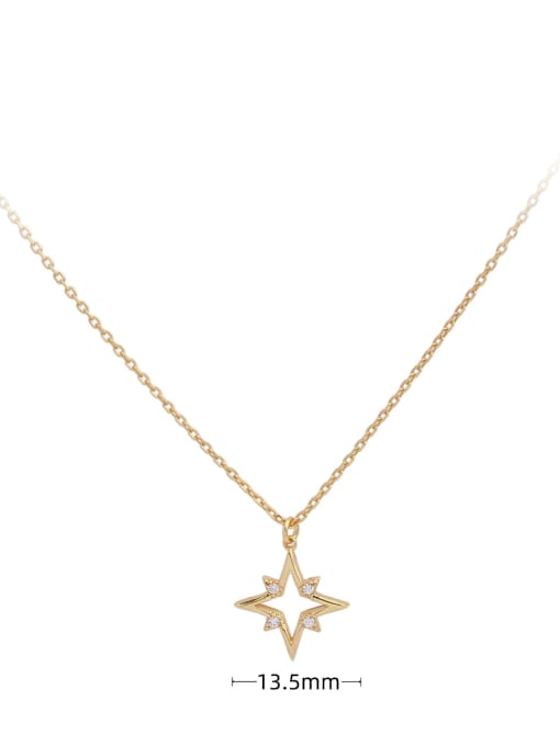 gold 40 +5cm 925 Sterling Silver Star Minimalist Necklace
