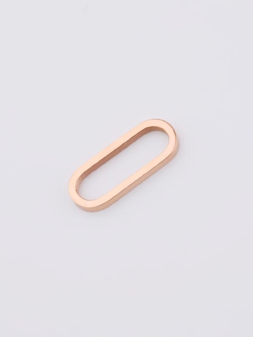 rose gold Stainless steel egg-shaped buckle flat buckle earring accessories