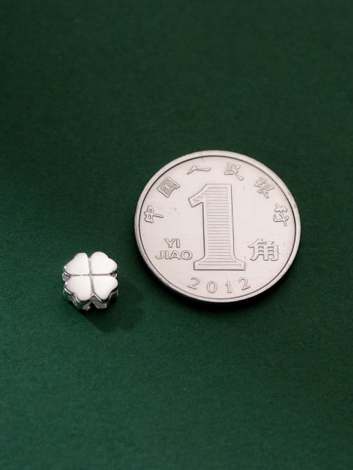 FAN S925 silver Seiko electroplating four-leaf flower spacer beads 3