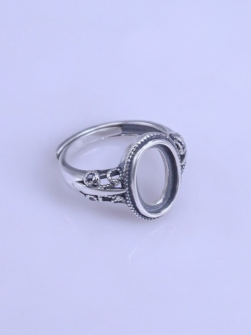 Supply 925 Sterling Silver Geometric Ring Setting Stone size: 8*12mm 2