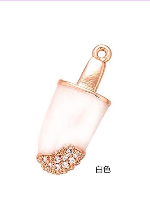 Rose Gold Copper ice cream drip oil micro-inlaid jewelry accessories