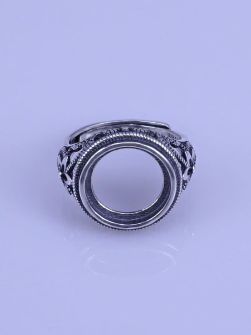 Supply 925 Sterling Silver Round Ring Setting Stone size: 13*13mm 0