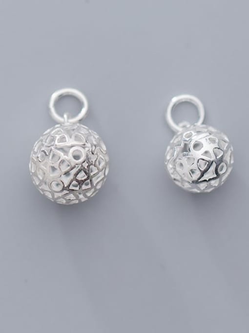 FAN 925 Sterling Silver Ball Charm Diameter : 10 and 12mm 0