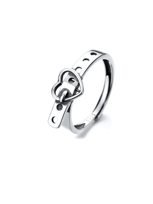 TAIS 925 Sterling Silver Heart Vintage Ring 0