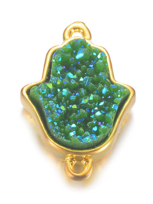 Opal green Multicolor Crystal Charm Height : 19 mm , Width: 12.5 mm