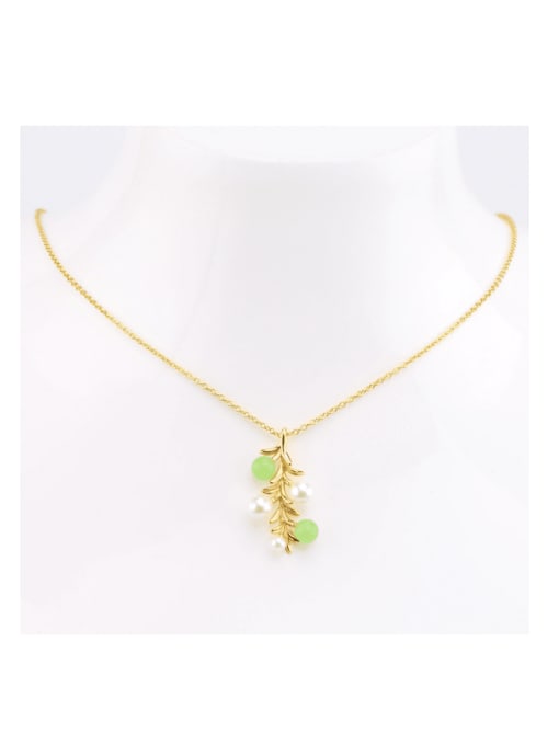 Jewel-Silver 925 Sterling Silver Imitation Pearl Flower Minimalist Necklace 1