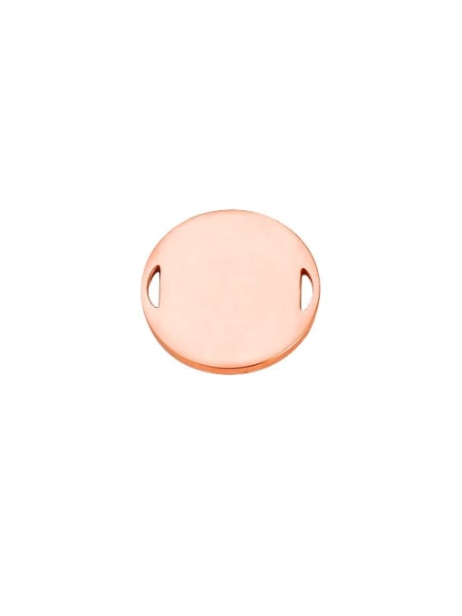 Rose Gold Stainless steel round disc two-hole  pendant