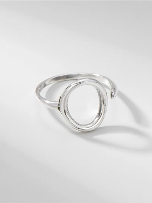 Round ring 925 Sterling Silver Geometric Minimalist Band Ring