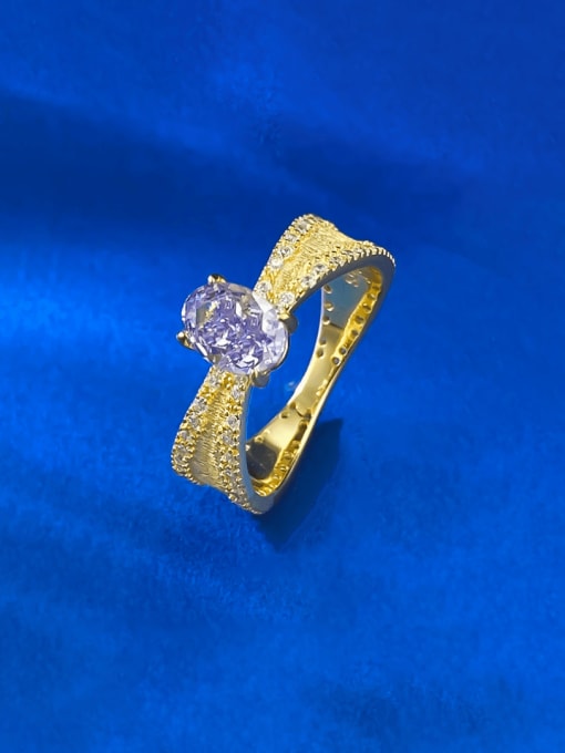M&J 925 Sterling Silver Cubic Zirconia Cross Luxury Band Ring 0