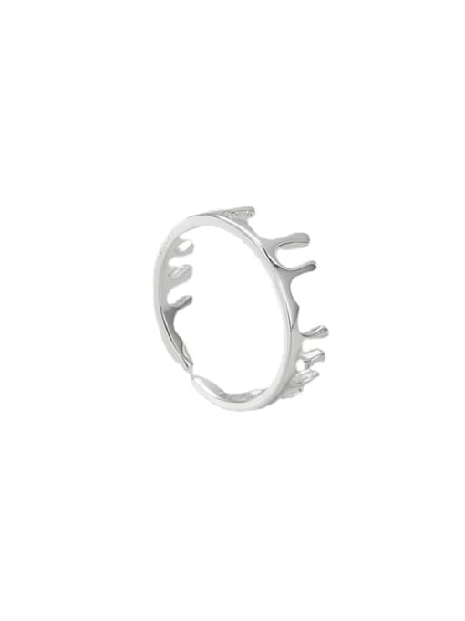Liquid streamline ring 925 Sterling Silver Irregular Minimalist Band Ring