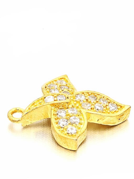 golden Brass Triangle flower micro-set accessories