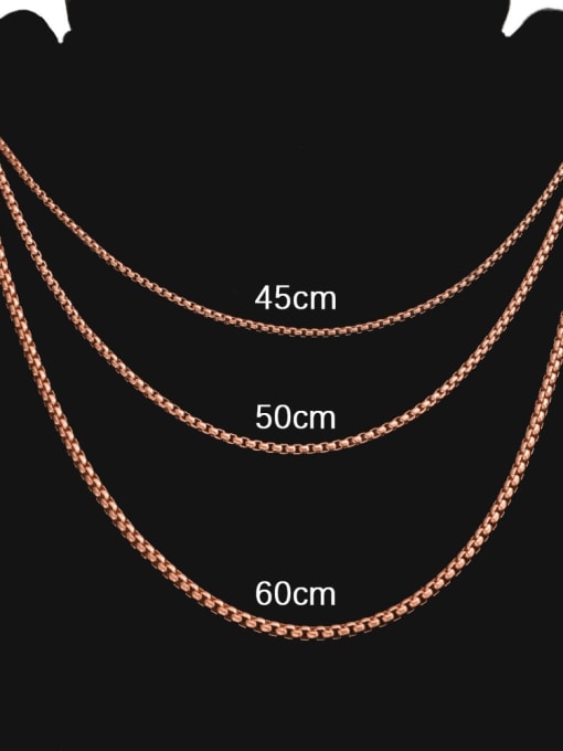 Rose Gold Stainless steel Hip Hop Pear Chain