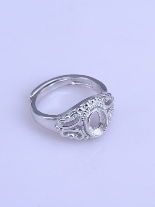 Supply 925 Sterling Silver Round Ring Setting Stone size: 5*7mm 2