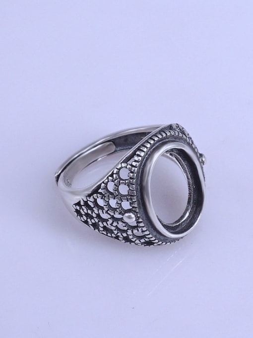 Supply 925 Sterling Silver Oval Ring Setting Stone size: 10*14mm 2