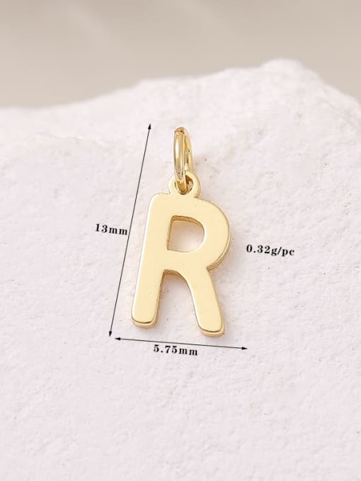 14 K gold H 11375 Brass Minimalist English  Letter  Pendant