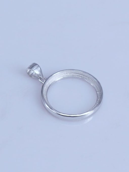Supply 925 Sterling Silver Round Pendant Setting Stone size: 18*18mm 2