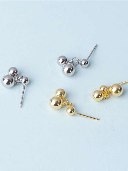 ARTTI 925 Sterling Silver Bead Round Minimalist Drop Earring 1