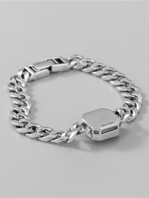 ARTTI 925 Sterling Silver Geometric Vintage Hollow Chain  Bracelet 3