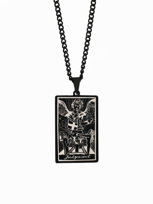 black Judgement's Tarot hip hop stainless steel titanium steel necklace