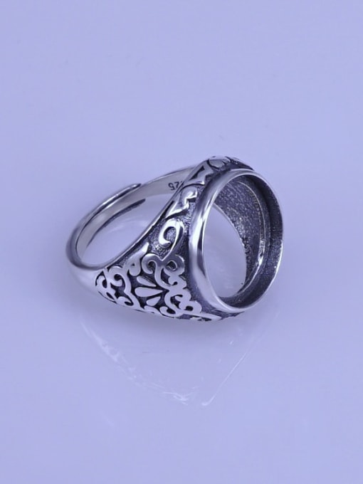 Supply 925 Sterling Silver Round Ring Setting Stone size: 14*14mm 2