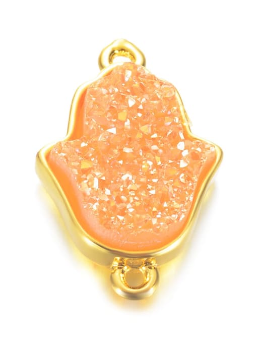 Sun yellow Multicolor Crystal Charm Height : 19 mm , Width: 12.5 mm