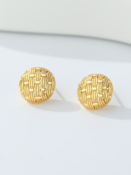 E2998 Gold 925 Sterling Silver Geometric Minimalist Stud Earring
