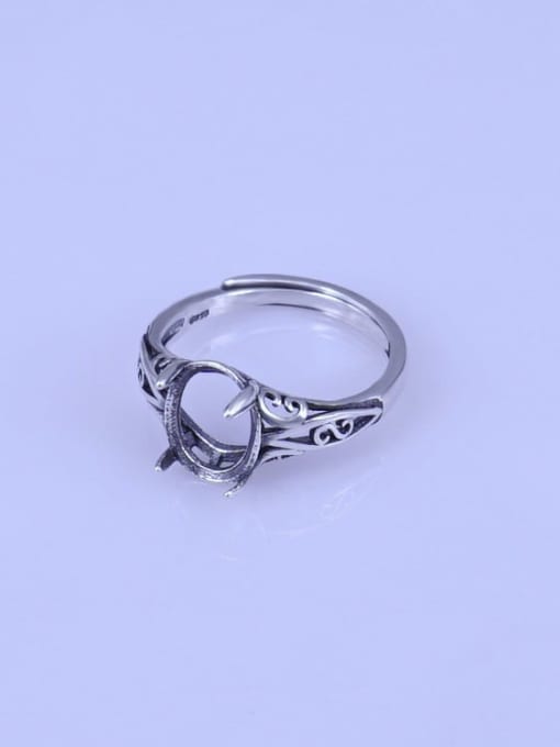 Supply 925 Sterling Silver Geometric Ring Setting Stone size: 8*10mm 1