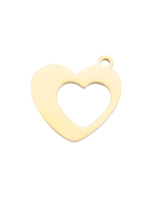 Gold hollow Stainless steel Heart Couple girlfriends Minimalist Pendant