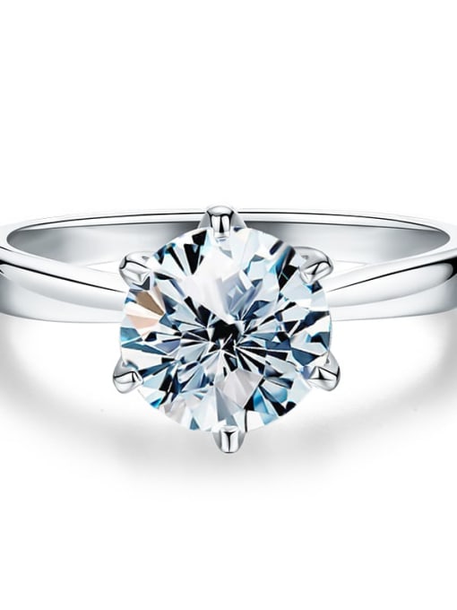 1 carat (Mosan diamond) 925 Sterling Silver Moissanite Geometric Dainty Engagement Ring