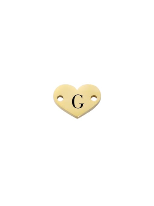 G Stainless Steel Laser Lettering  Heart  Diy Jewelry Accessories