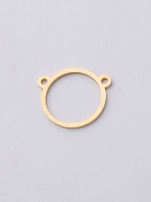 Golden ring 15*17mm ring Stainless steel watermelon ring triangle double hanging Connectors