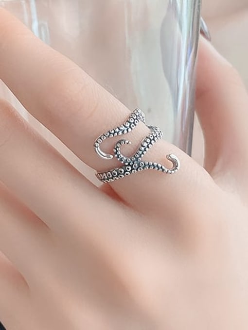 TAIS 925 Sterling Silver Animal Octopus Vintage Ring 1