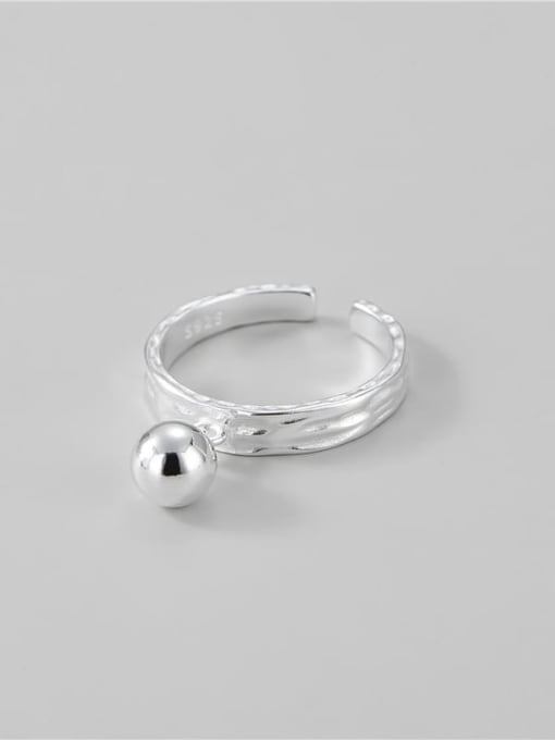 Bead ring 925 Sterling Silver Bead Geometric Minimalist Band Ring