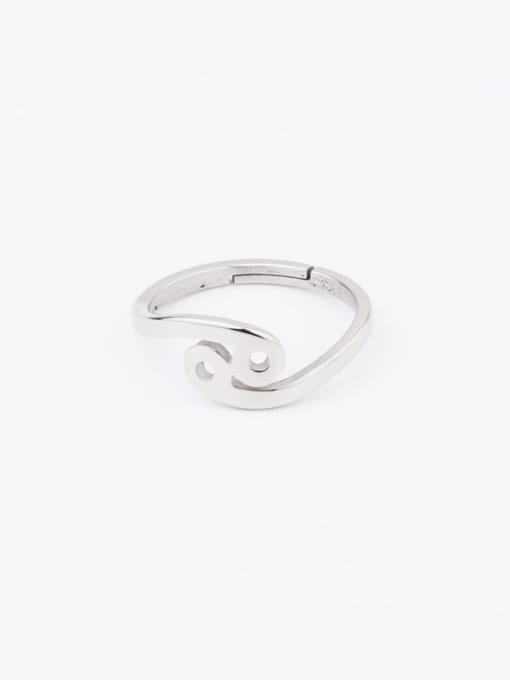 Cancer Stainless steel creative simple constellation open ring