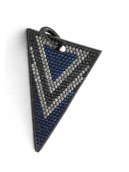 Gun black Copper Micro Set Zircon Fancy Color Diamond Jewelry Accessories
