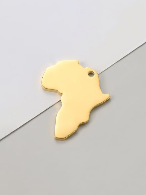 FTime Stainless Steel Africa Map Shape Pendant