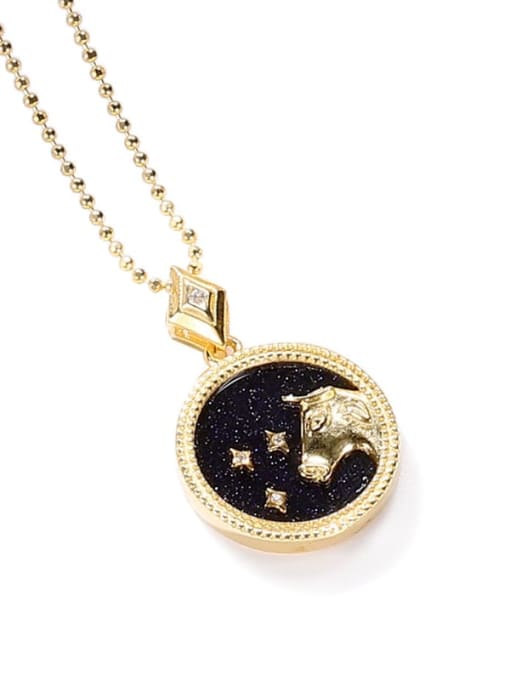 Blue Sand Taurus 925 Sterling Silver Shell Constellation Minimalist Necklace