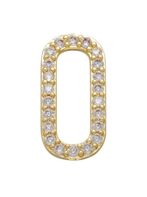 Golden White Diamond Brass Diamond Gold Plated Geometric Pendant