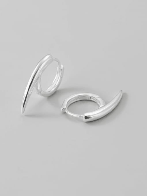 Simple pointed tail ear ring 925 Sterling Silver Smooth Simple Pointed Tail Ear Ring