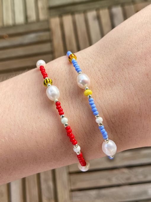 W.BEADS Tila Bead Bohemia Freshwater Pearls Hand  Handmade Beading  Bracelet 1
