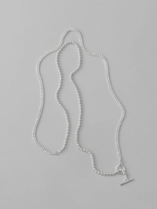 ARTTI 925 Sterling Silver Geometric Minimalist Hollow Chain Long Strand Necklace 0