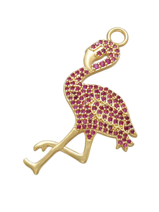 KOKO Brass Diamond Gold Plated Bird Pendant