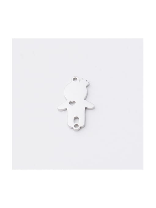 MEN PO Stainless steel creative boy and girl pendant Connectors 0